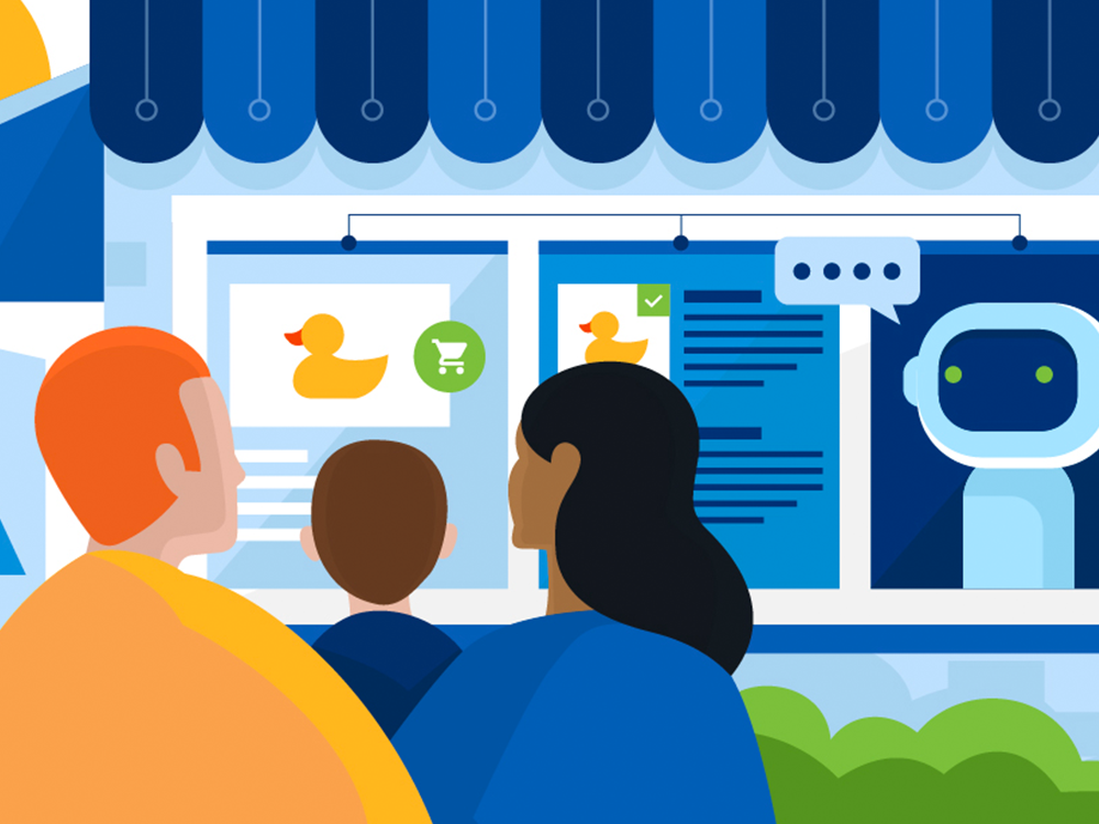 Editorial cover illustrations for Chase Bank blog articles, based on their brand style