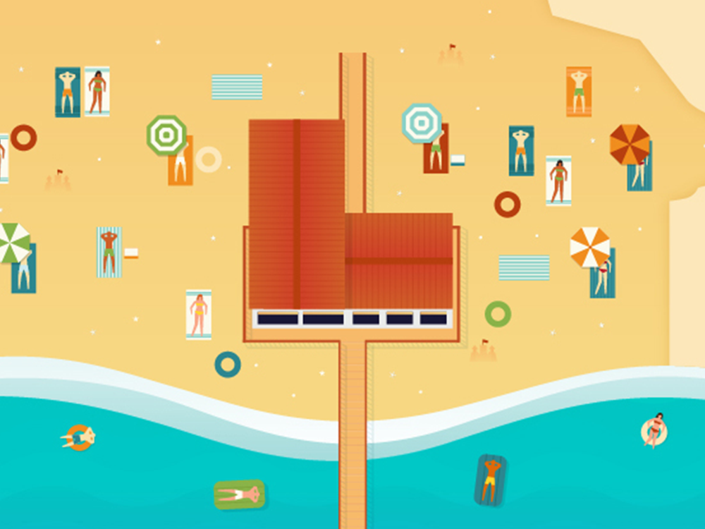 Infographic designs featuring travel, food, products, and lifestyle topics with map-based and curated visuals.